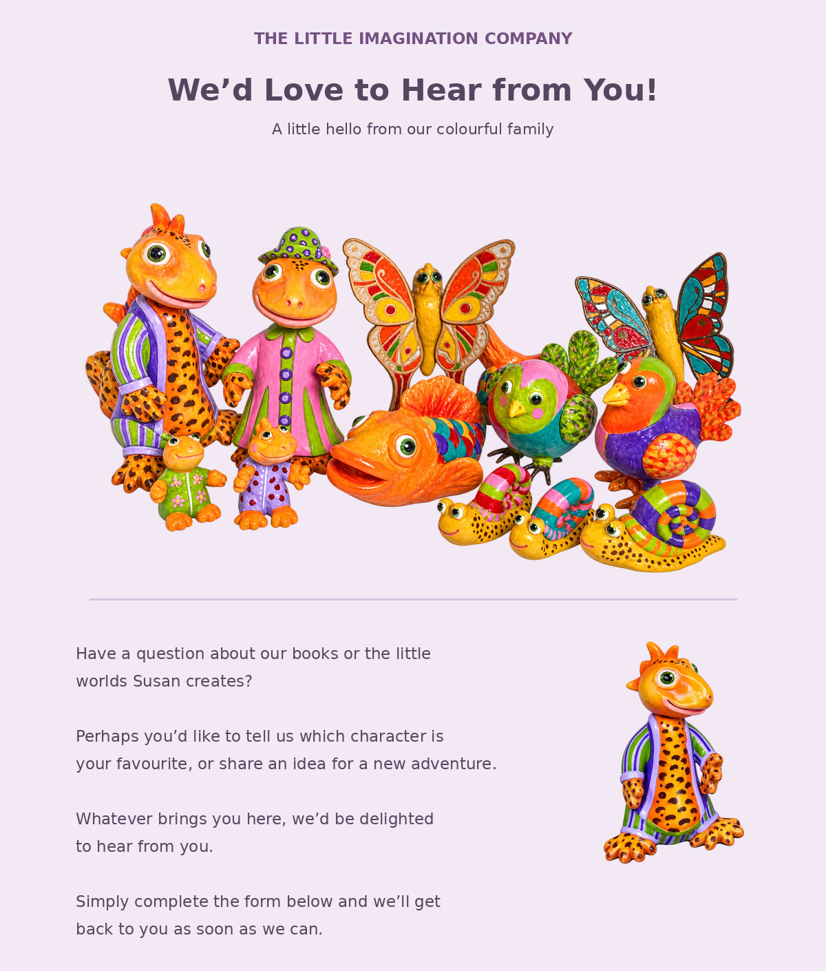 The Little Imagination Company welcomes your message